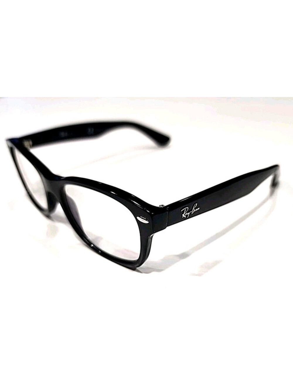 Ray Ban Jr RB1528 3542 Boys Black Oval Eyeglasses 48-16 130 Scratched Bridge